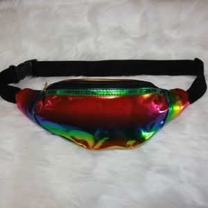 Perfect Image Metallic Rainbow Fanny Pack.